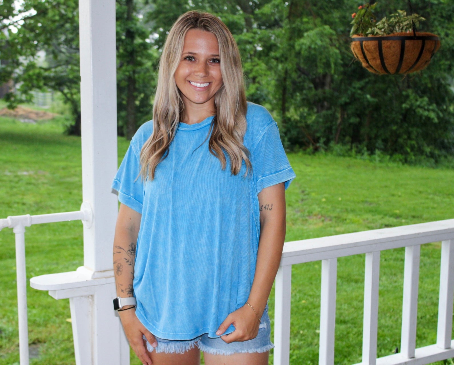 Back to Basics Short Sleeve Top - Blue