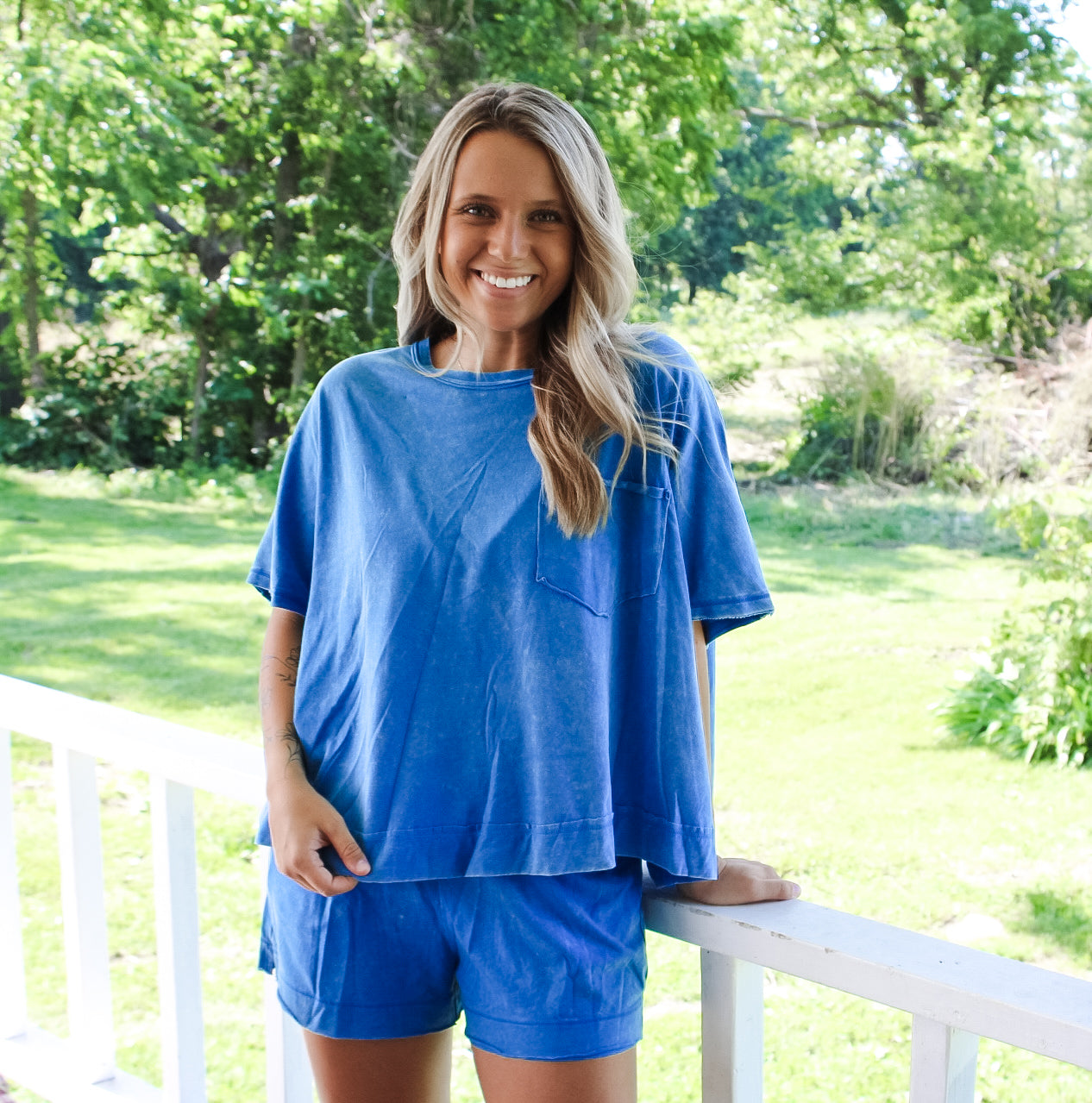 Easy Going Short Set - Blue