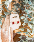 Pop of Color Studs Fuschia Earrings