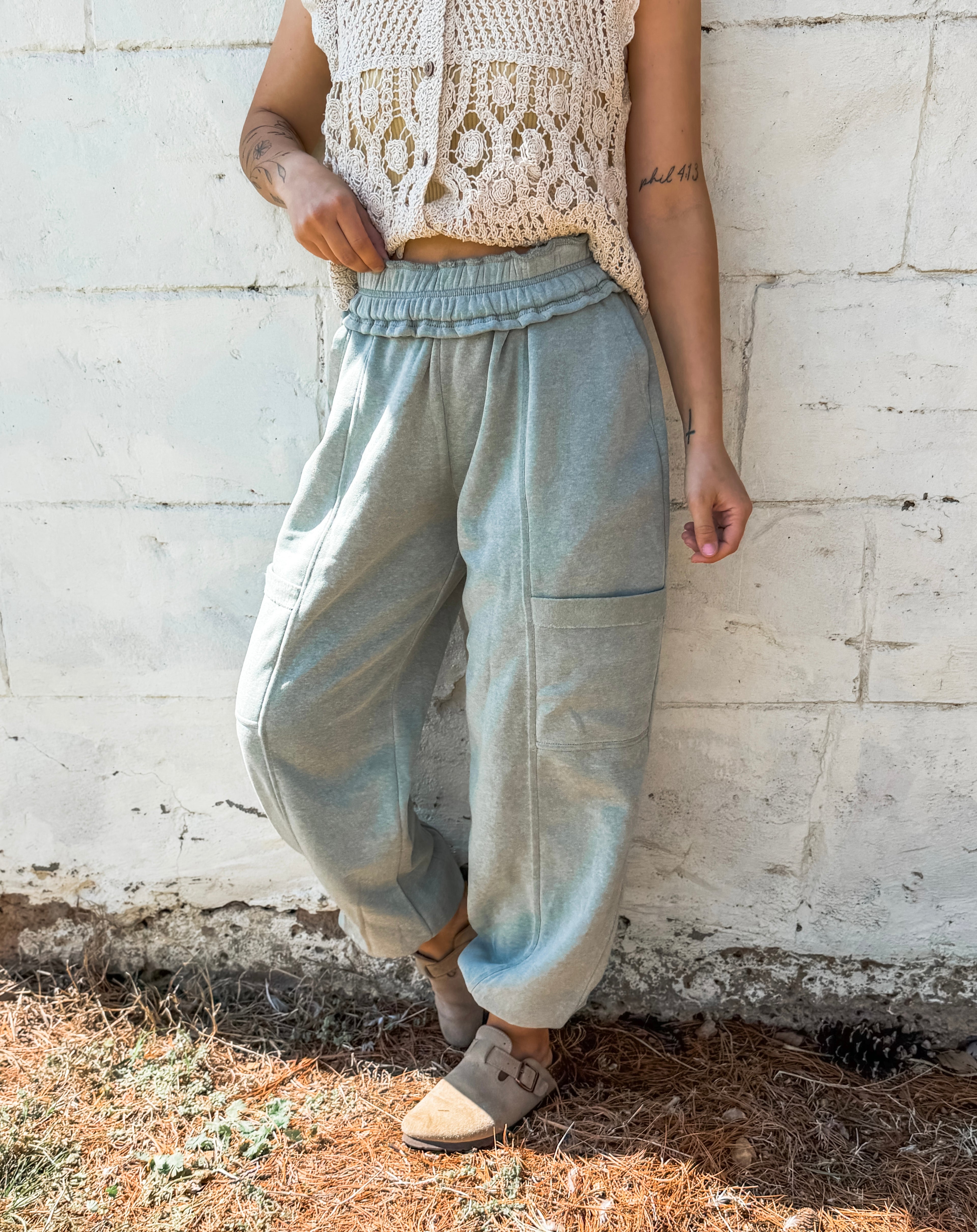 Take Your Pick Ruffle Waist Joggers