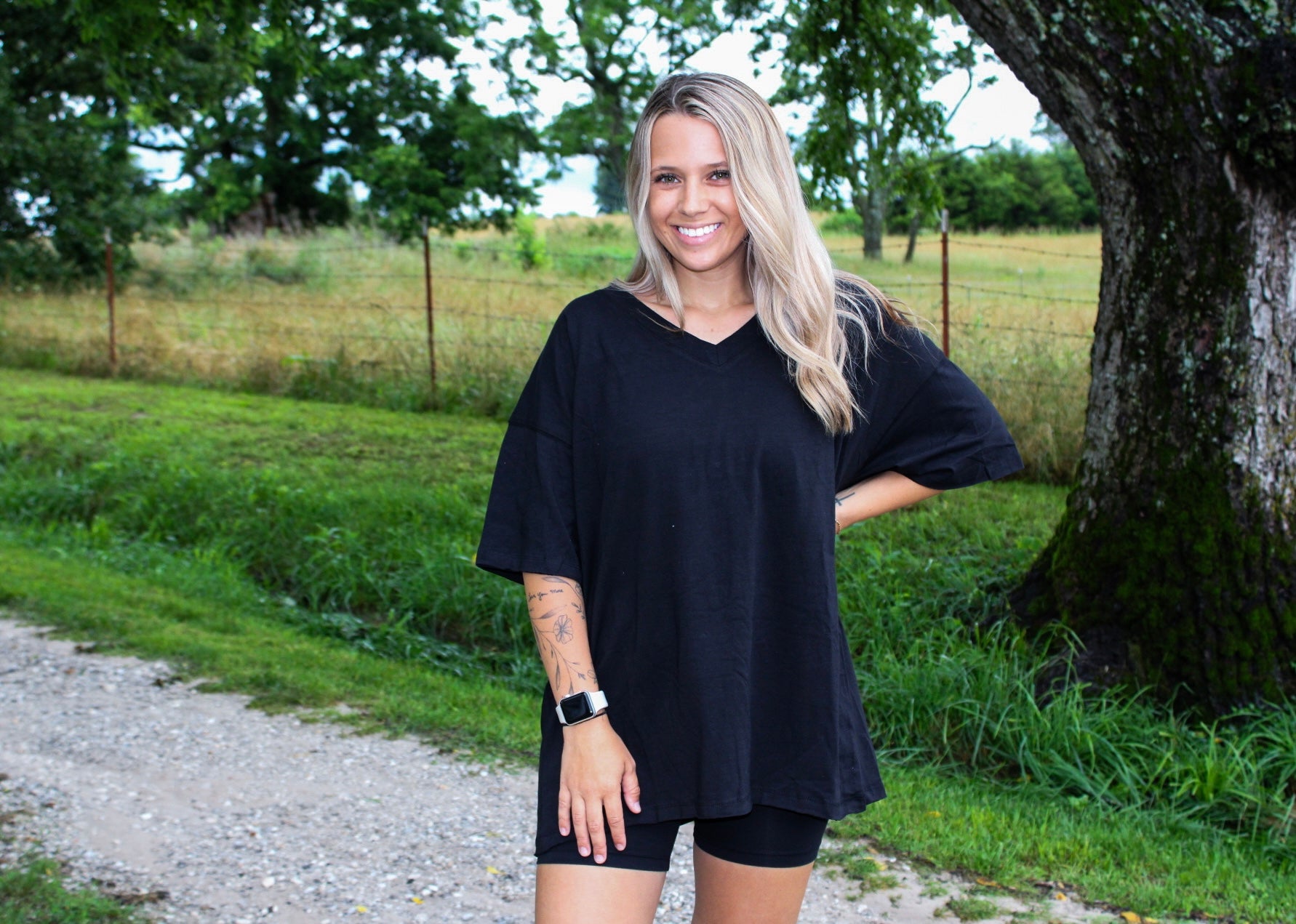 Homebody Era Top and Biker Short Set - Black