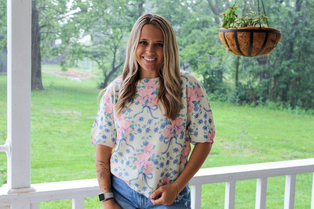 Lost in Wildflowers Floral Pullover Sweater