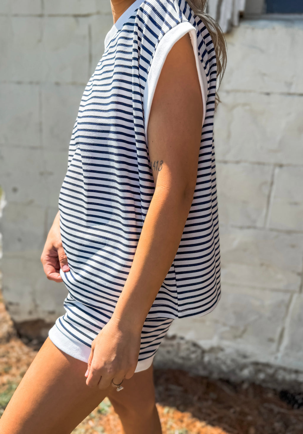 Dreaming of Stripes Top in Navy