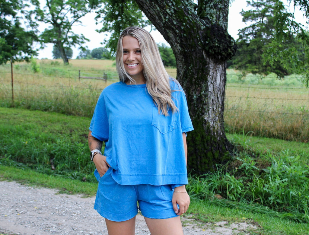 Easy Going Short Set - Blue