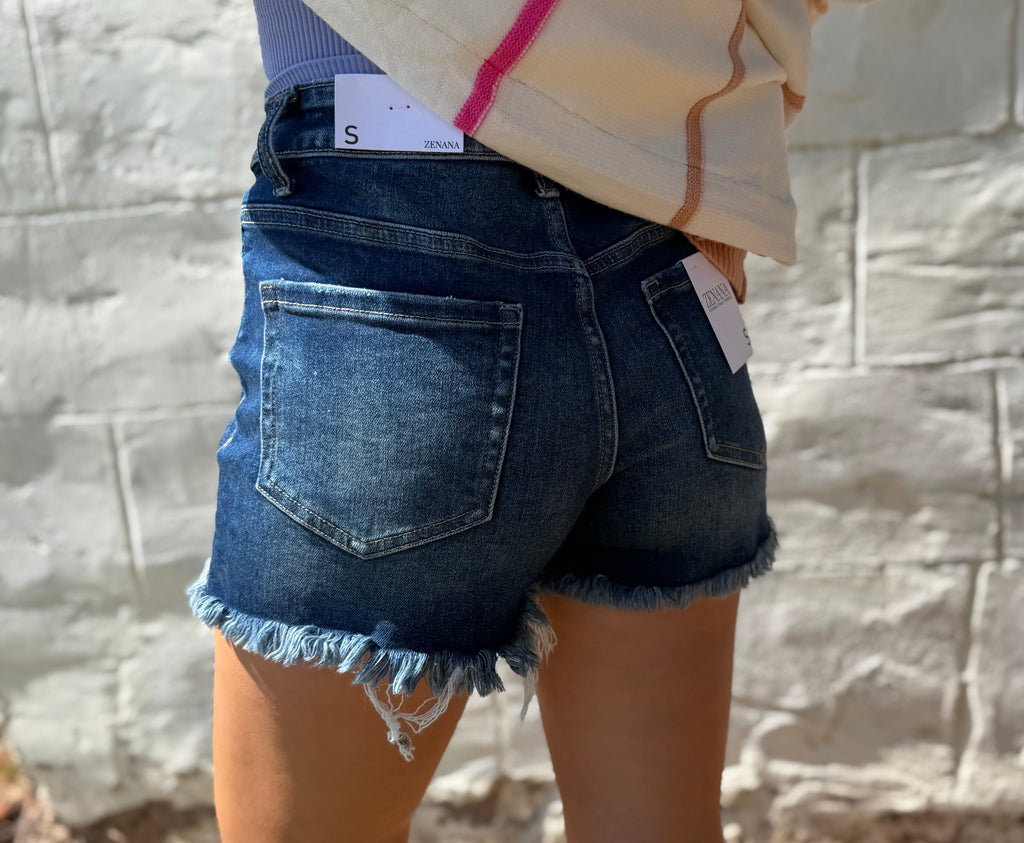 Coming Together Denim Frayed Shorts