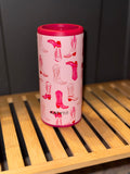 Light Pink Western Boot Can Insulator