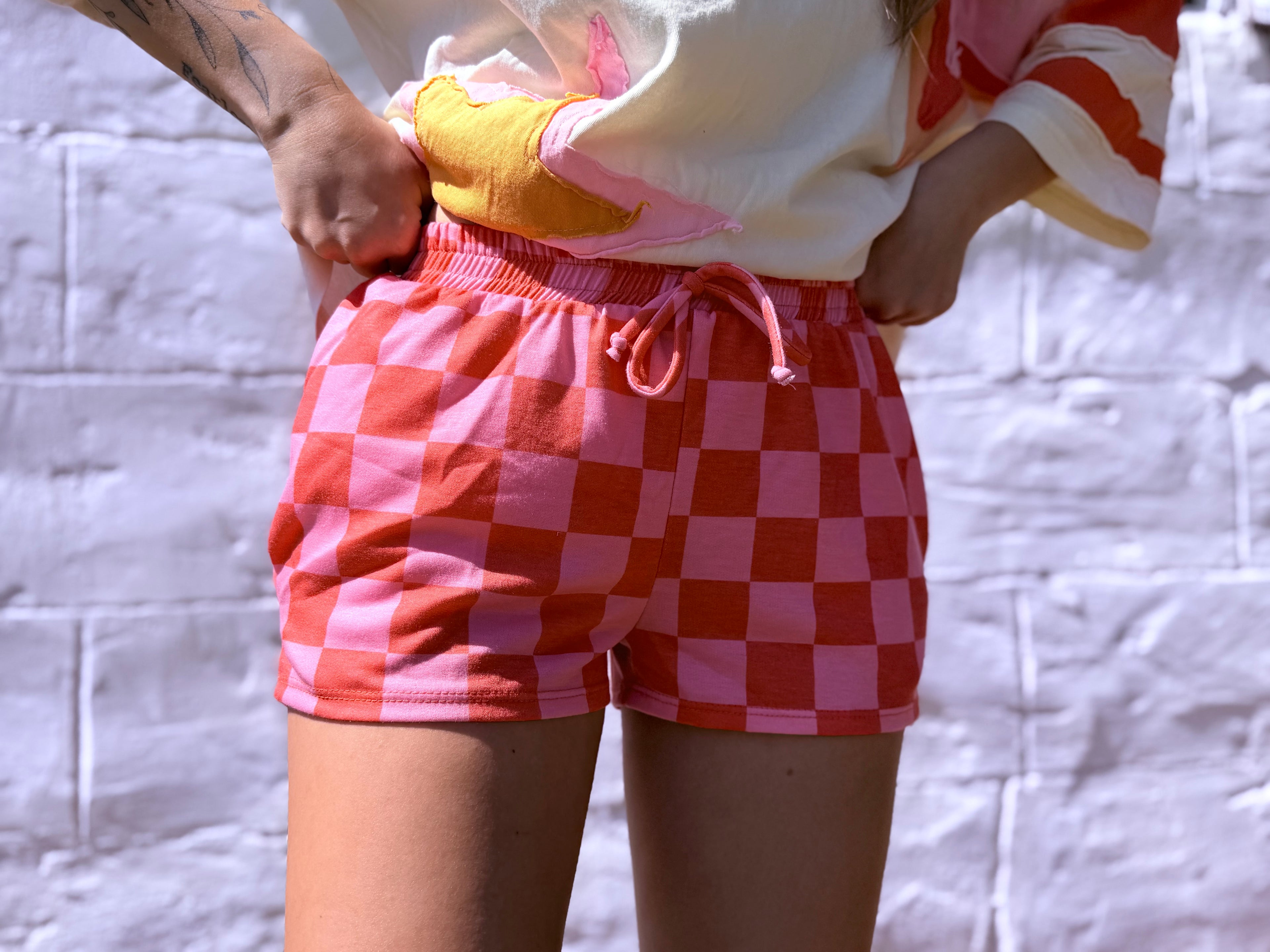 Have Some Fun Checkered Shorts