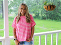 Nothing Extra Ribbed Stripe Top - Pink