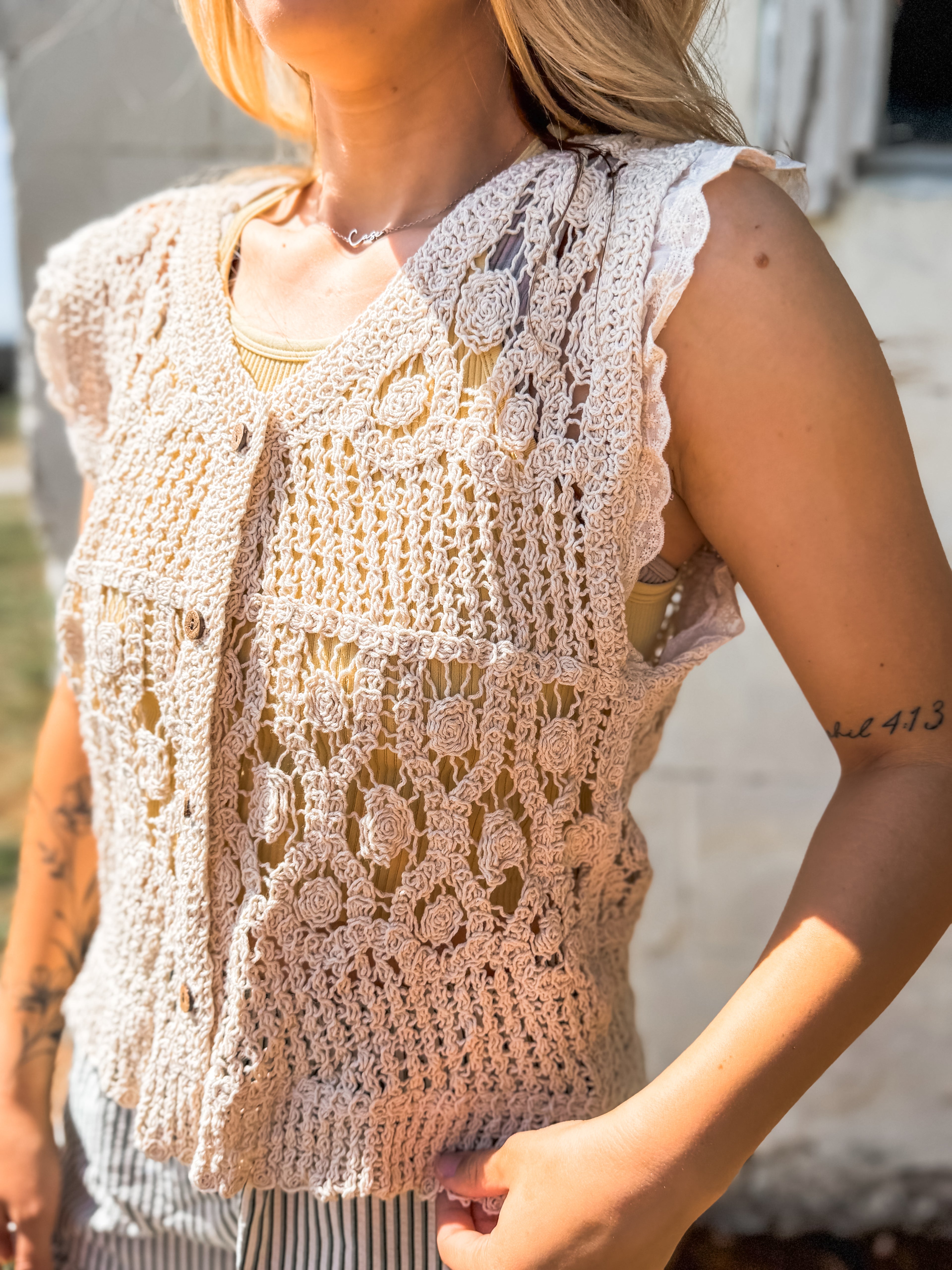 Brunch on the Patio Crochet Top