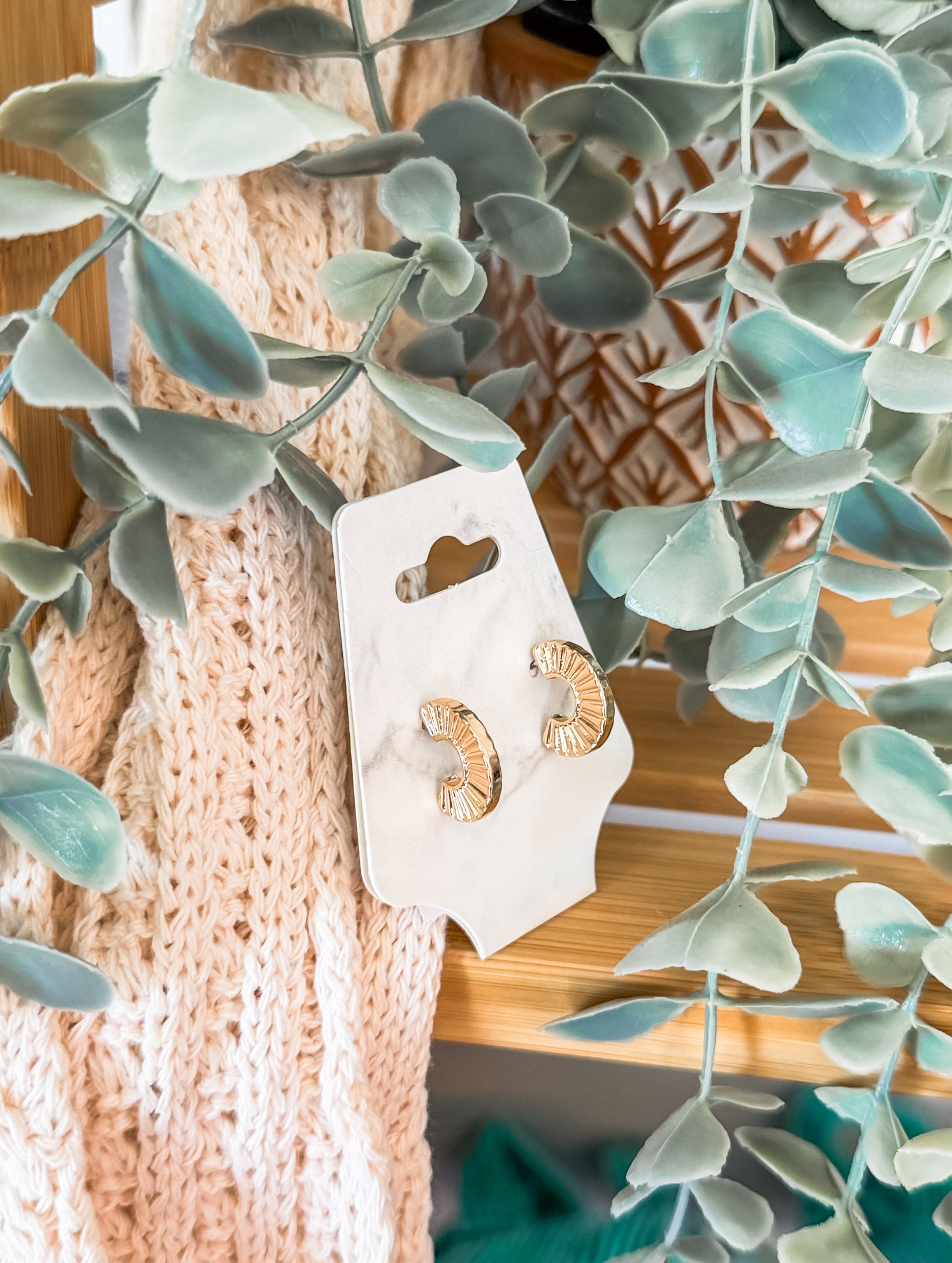 Sunny Days Gold Hoop Earrings