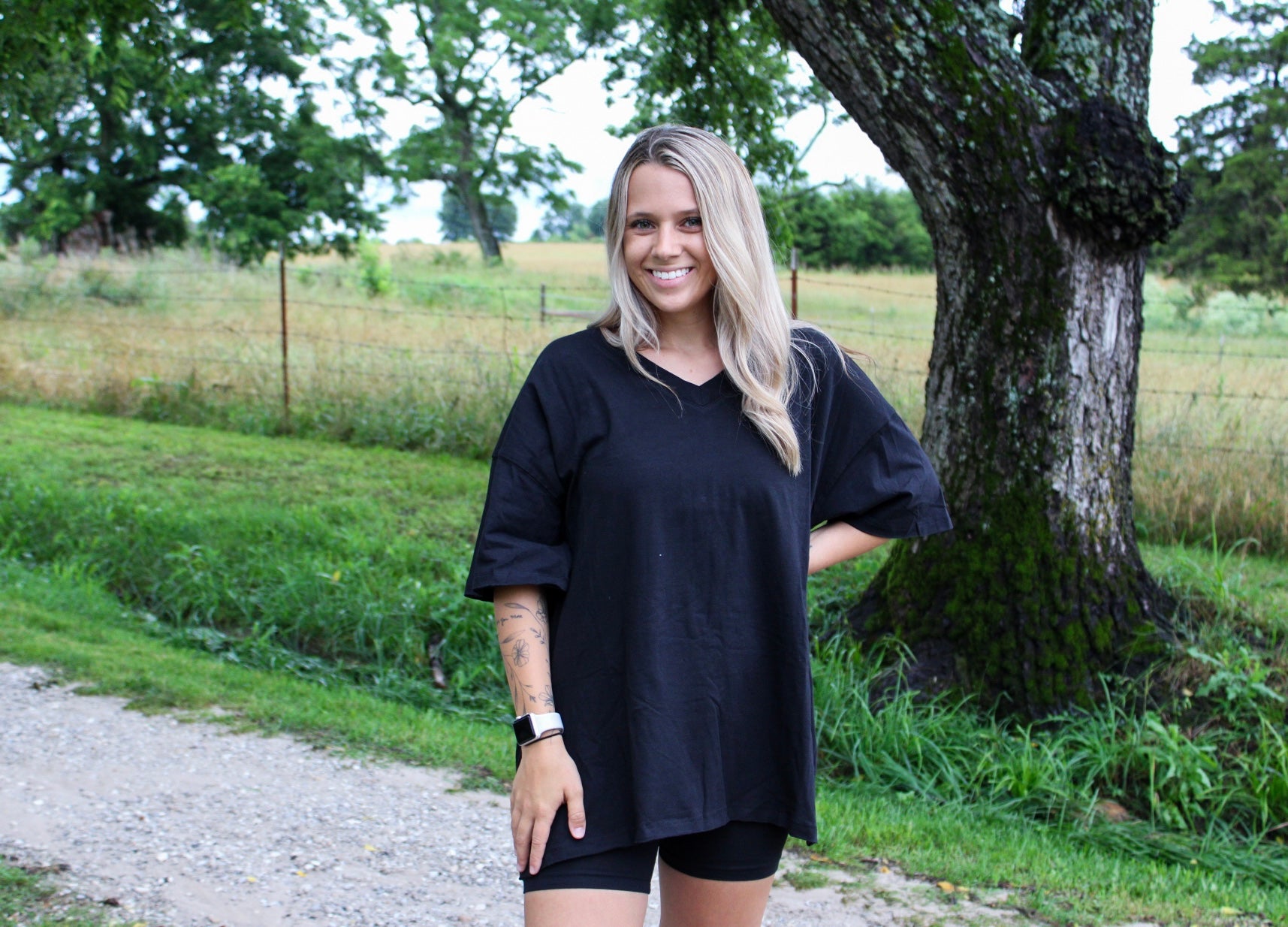 Homebody Era Top and Biker Short Set - Black