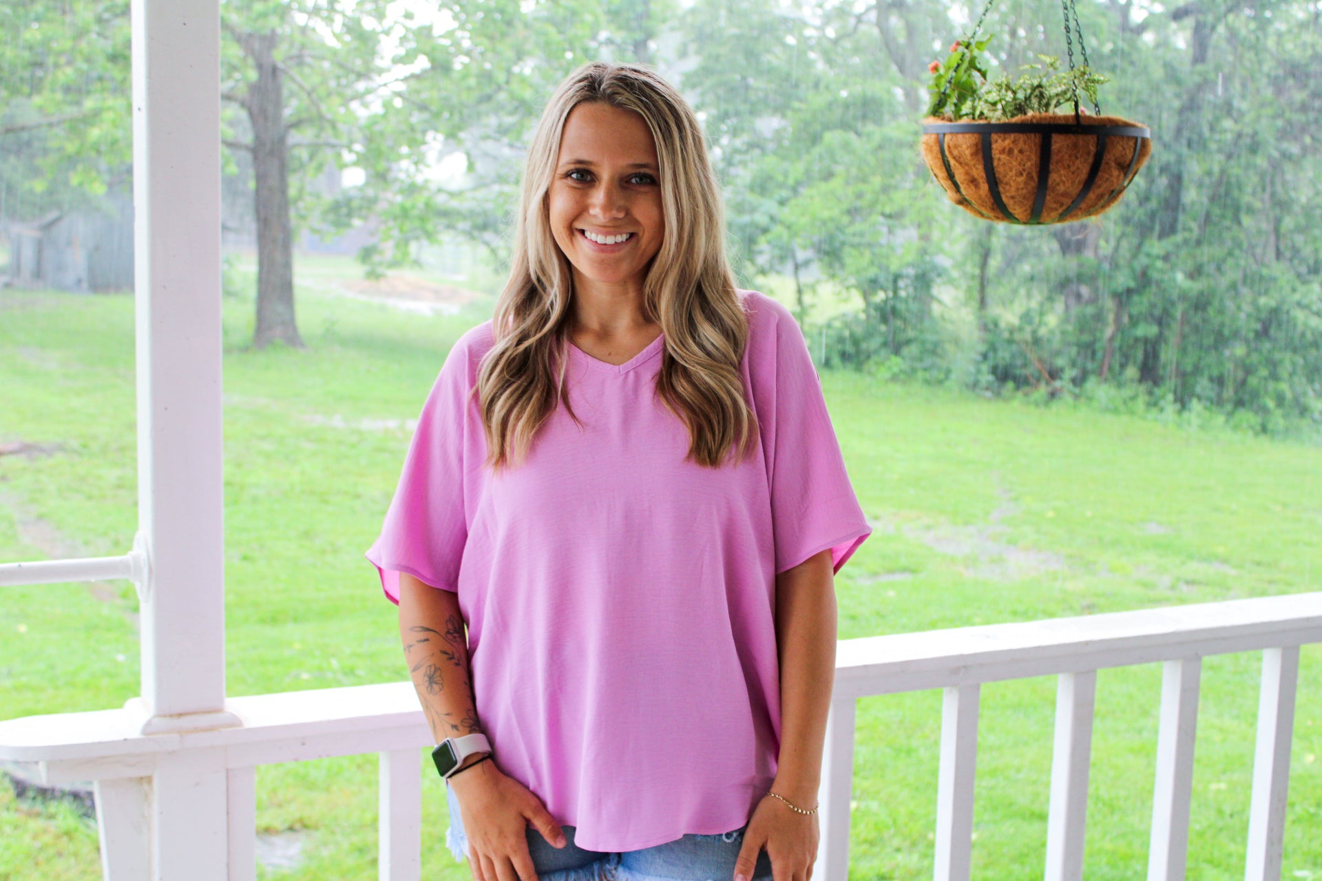 Light as a Breeze Short Sleeve Top - Mauve