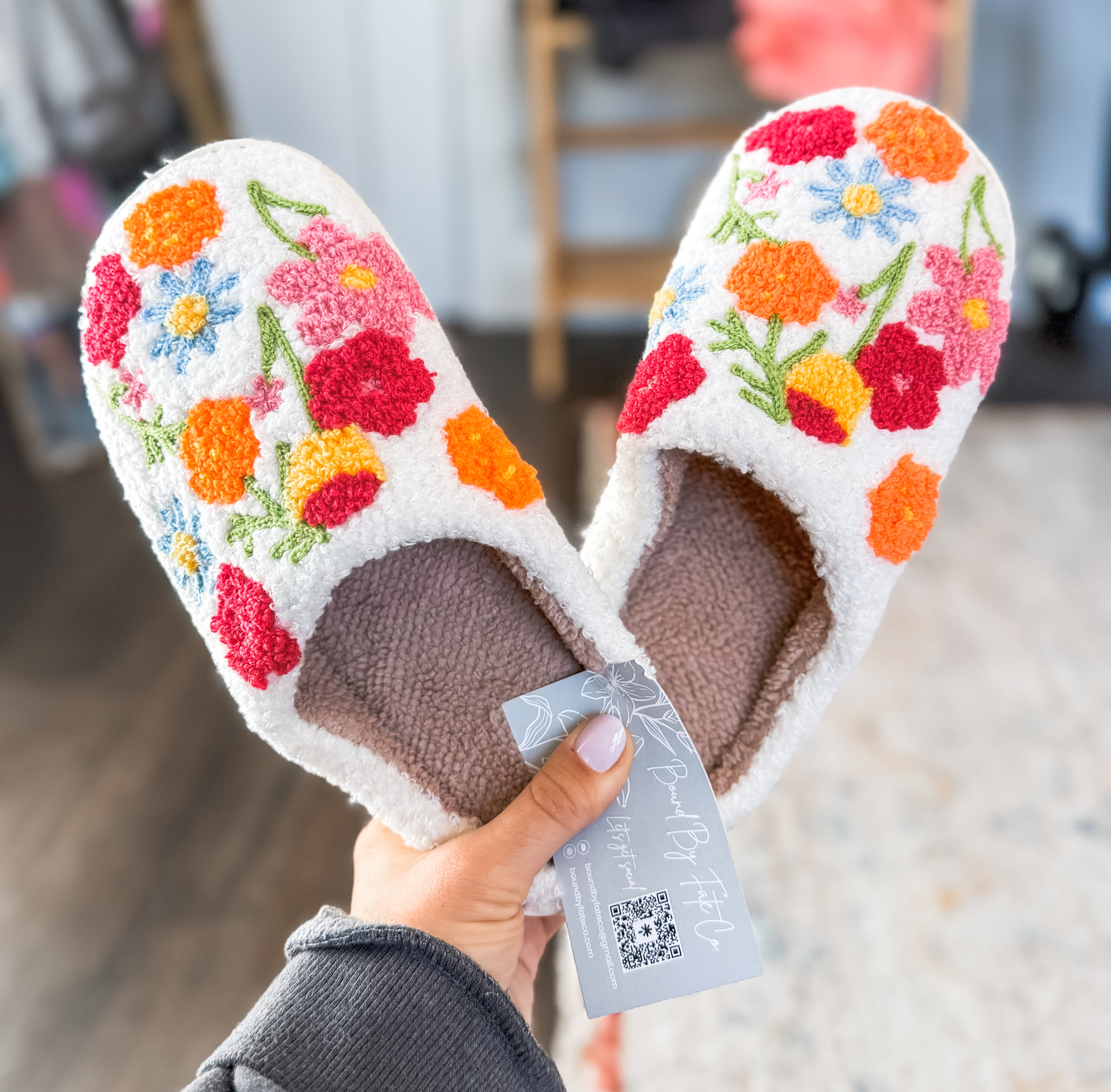 Floral Slippers