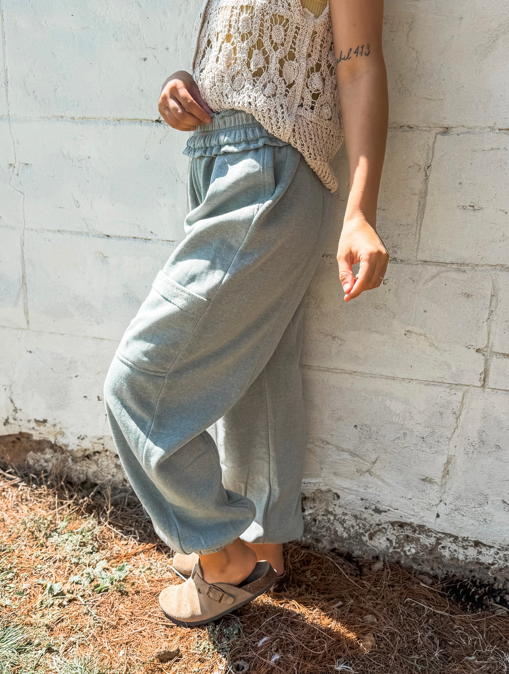 Take Your Pick Ruffle Waist Joggers