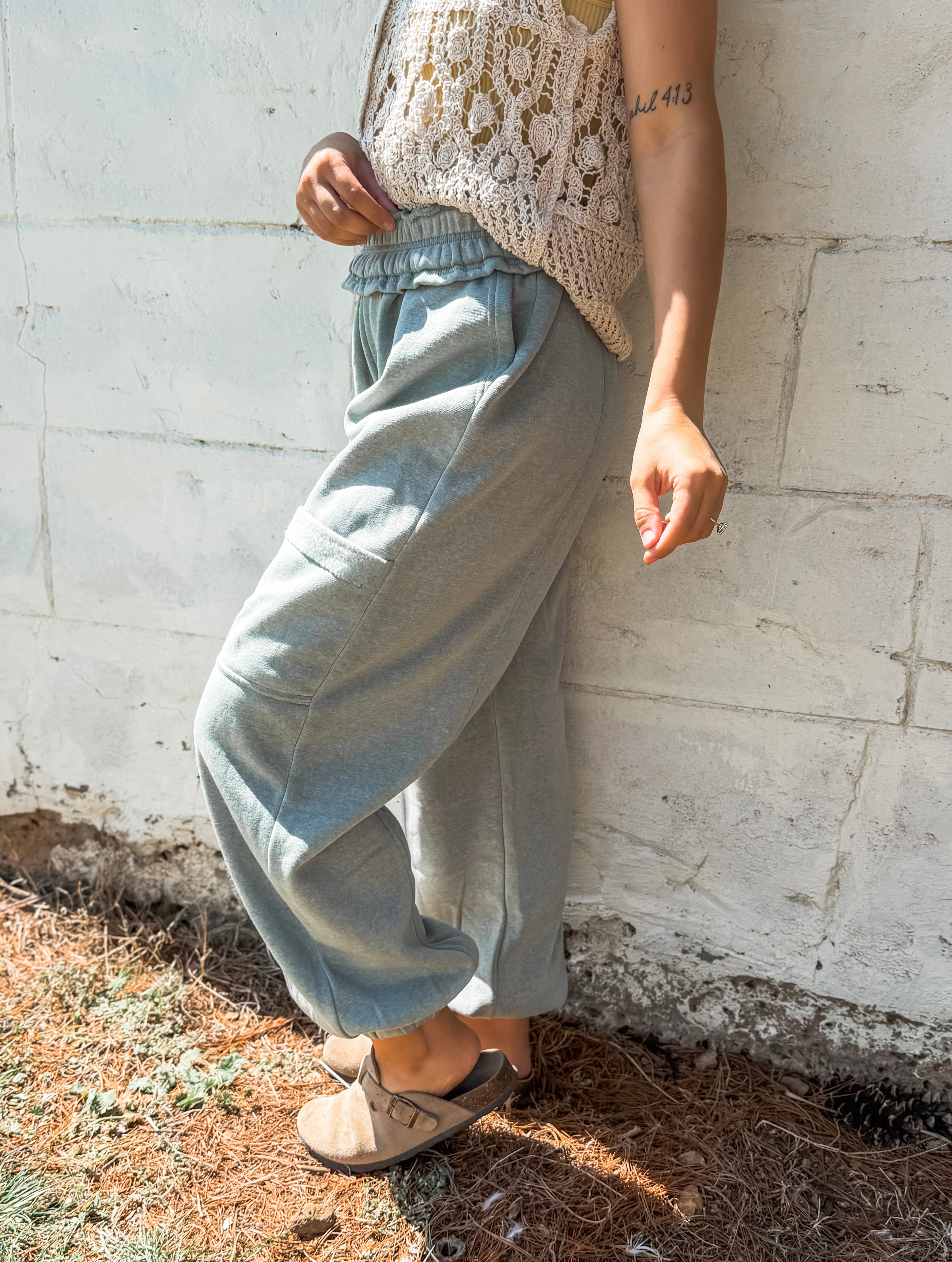 Take Your Pick Ruffle Waist Joggers
