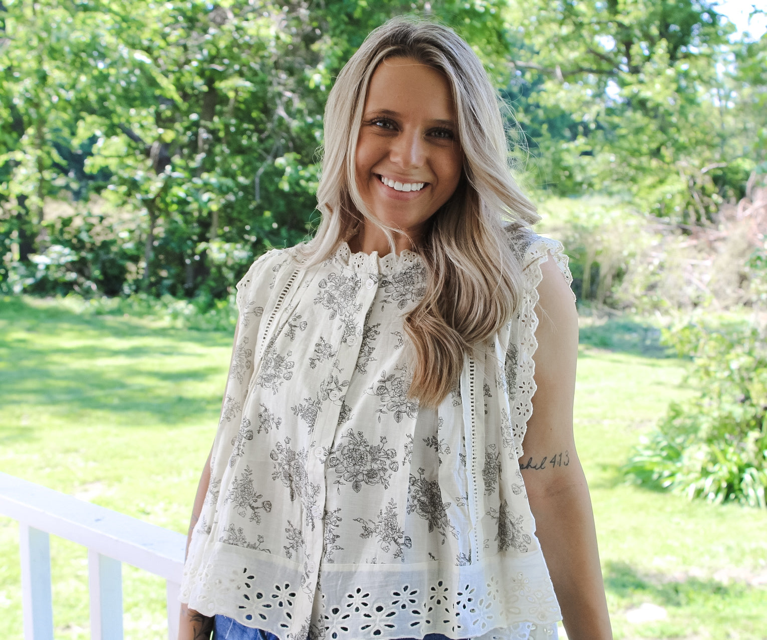 Petals & Lace Top