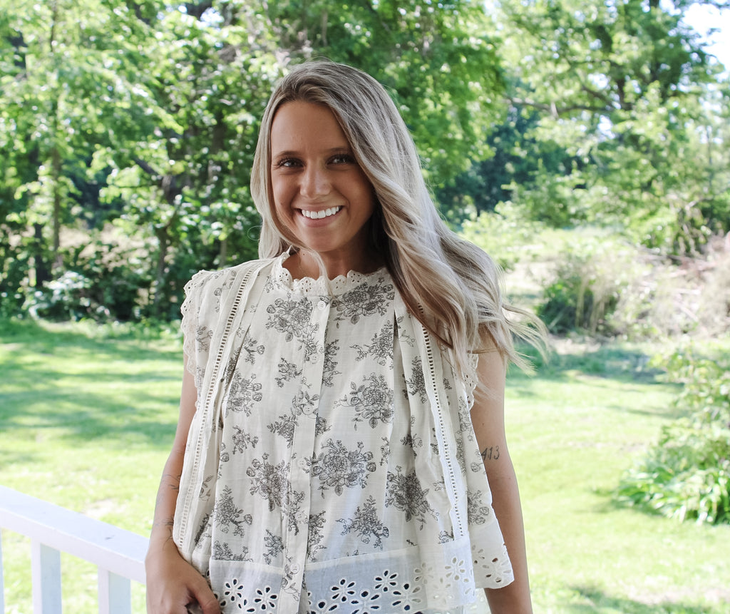 Petals & Lace Top