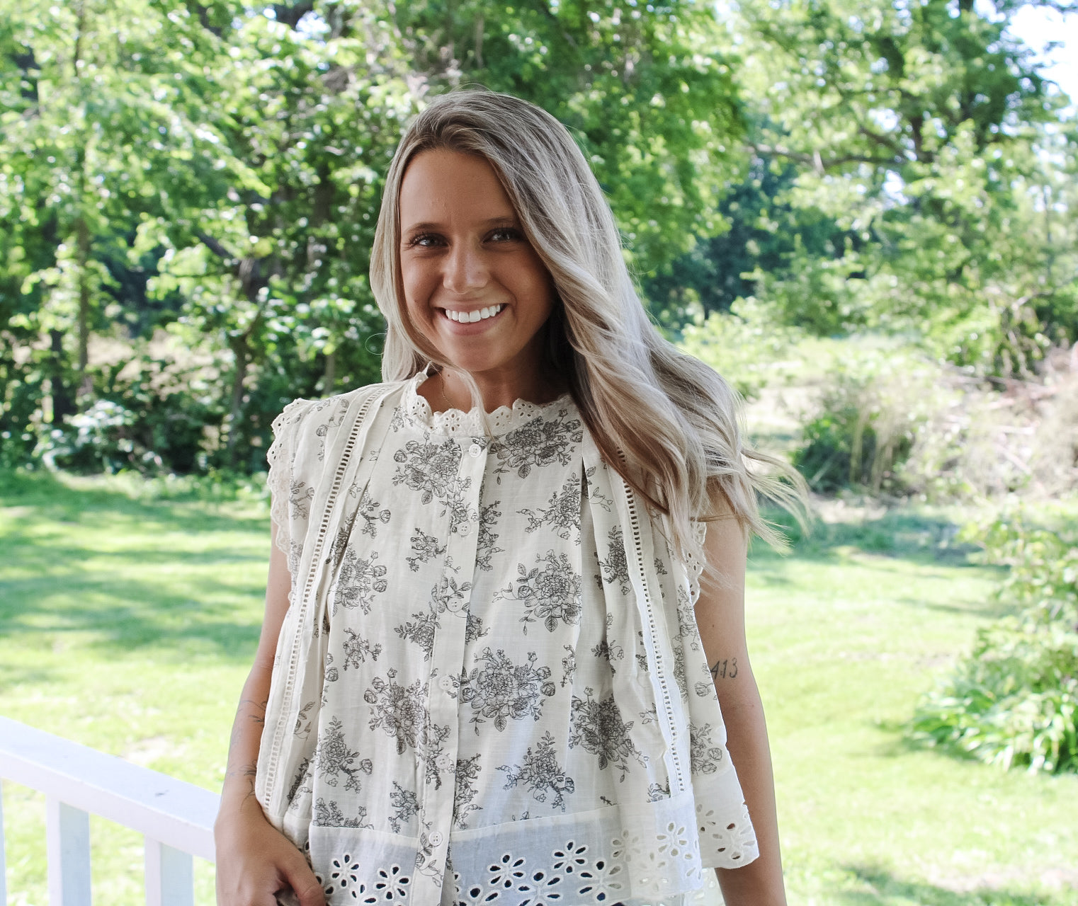 Petals & Lace Top