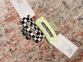 Checkered Claw Clip - Black