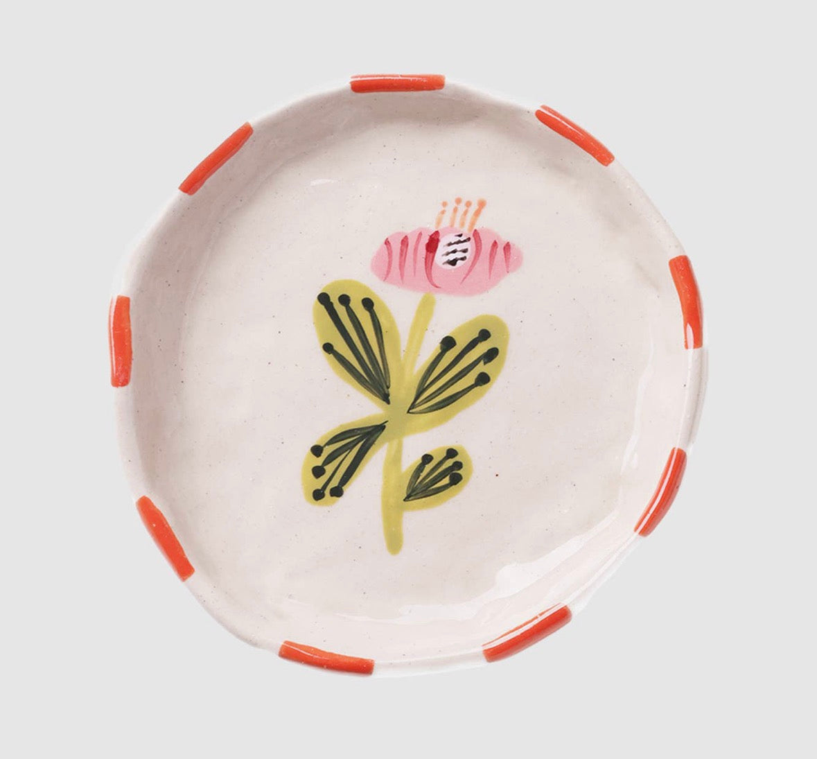 Pink Flower Trinket Tray
