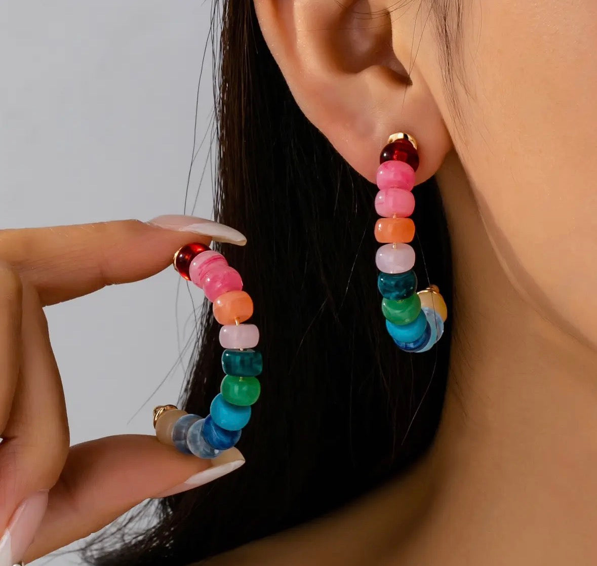 Over the Rainbow Hoop Earrings