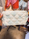Blue Floral Cosmetic Bag